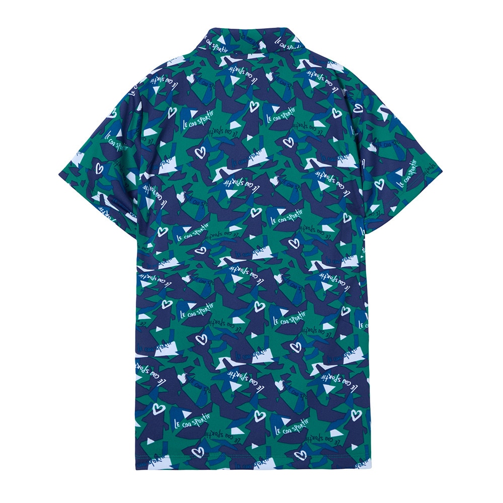 ルコックスポルティフ（lecoqsportif）（レディース）ゴルフウェア 総柄半袖シャツ LG5FHS02L GR00