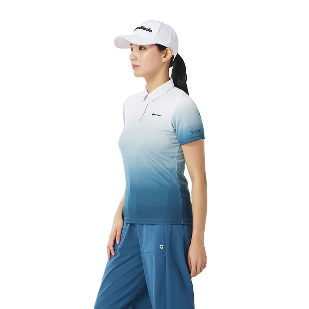 テーラーメイド（TAYLORMADE）（レディース）ゴルフウェア T-ICE グラデーション 半袖ポロシャツ M20332-TL519