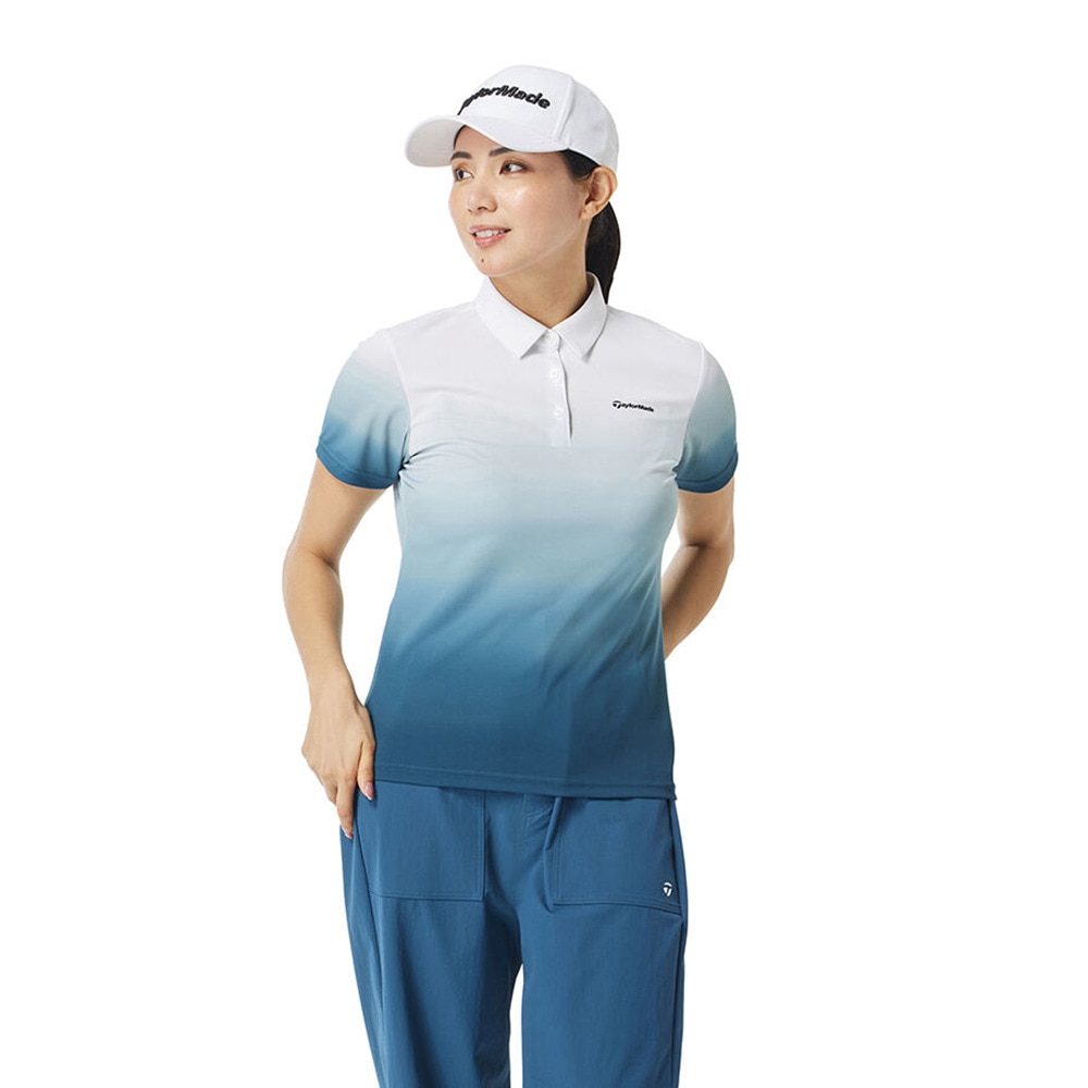 テーラーメイド（TAYLORMADE）（レディース）ゴルフウェア T-ICE グラデーション 半袖ポロシャツ M20332-TL519