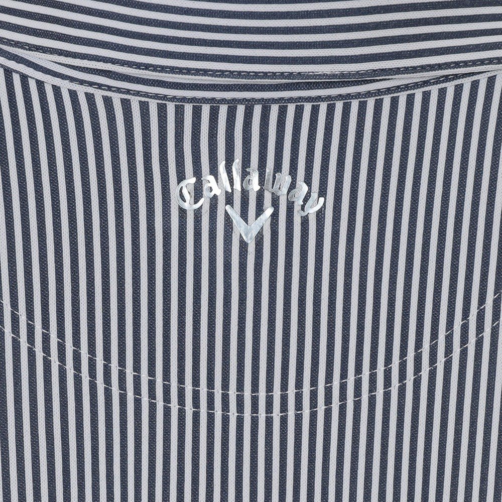 キャロウェイ（CALLAWAY）（レディース）ゴルフウェア ストライプ ジャカード半袖シャツ C26134203-1120