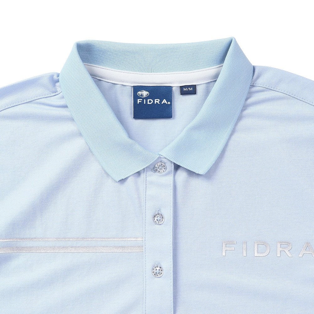 エスゴルフ レディース シャツ サイズ2 青 フィドラ（FIDRA）（レディース）ゴルフウェア 接触冷感 半袖 フレンチ