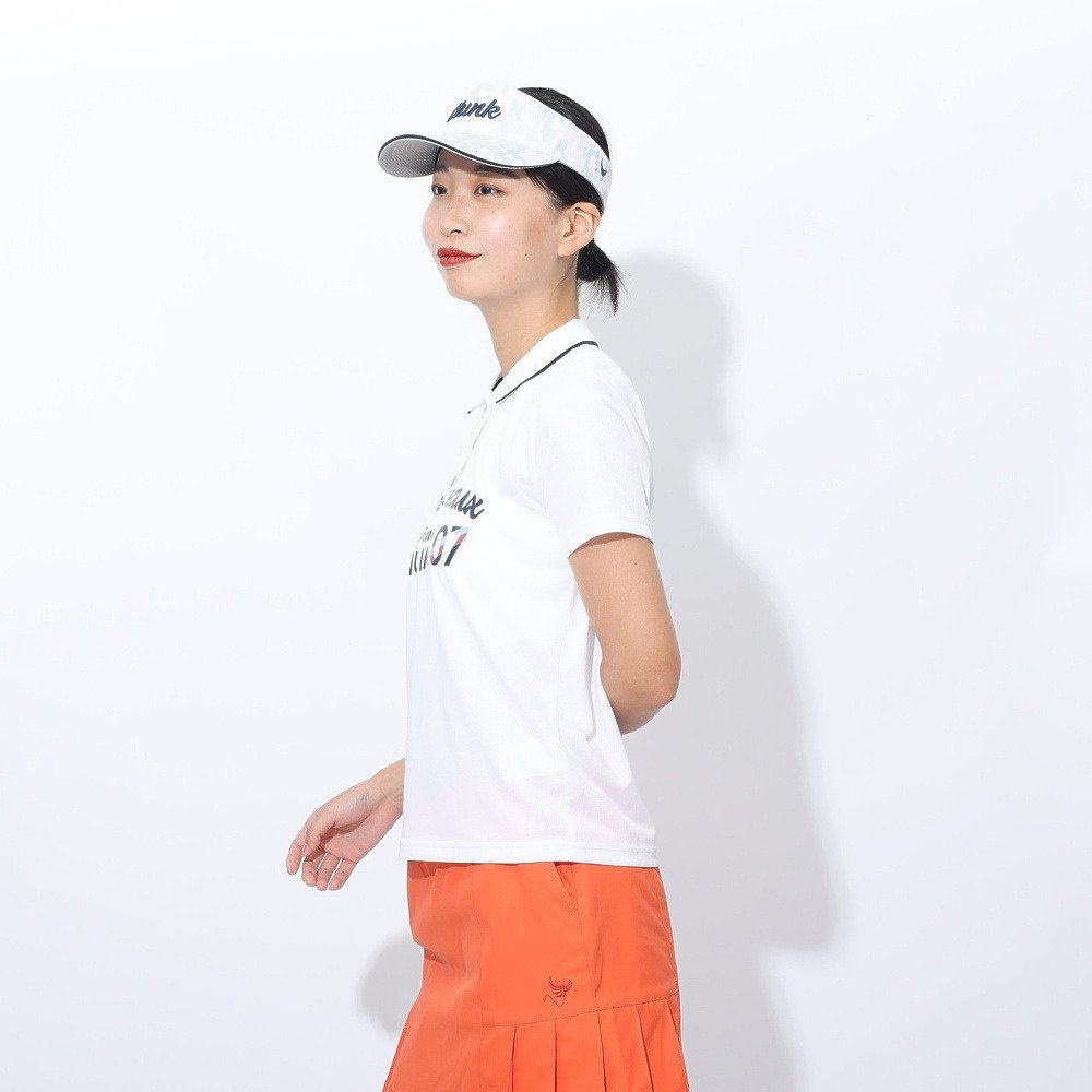 クランク（CLUNK）（レディース）ゴルフウェア 吸汗速乾 半袖ポロシャツ CL5RUG13 WHT