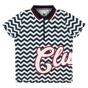 (レディース)ゴルフウェア BIGロゴ ハーフジップ 半袖ポロシャツ CL5RUG63 NVY