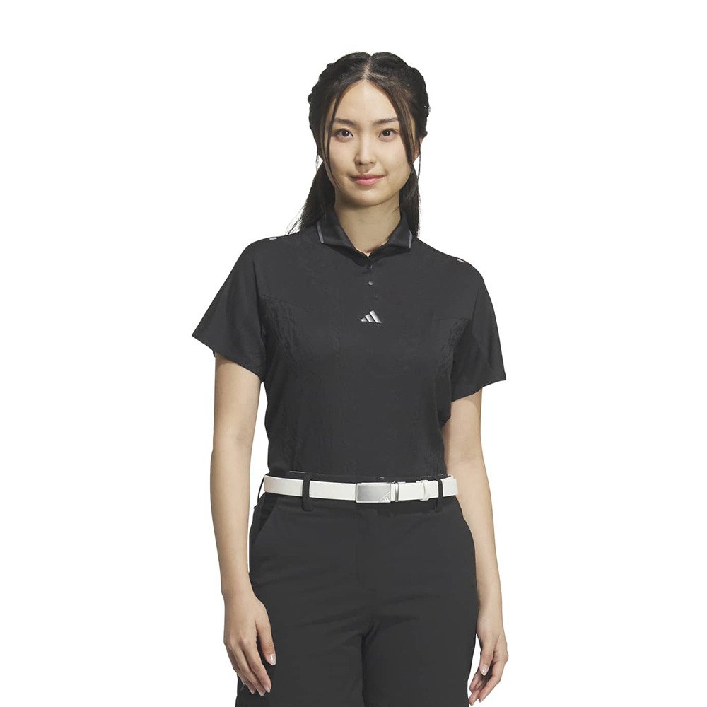 新品　HICHIMYARIS レディースゴルフ　 ポロシャツ黒S アディダス（adidas）（レディース）ゴルフウェア クライマクール