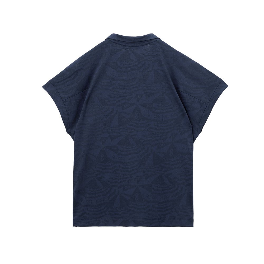 ルコックスポルティフ（lecoqsportif）（レディース）ゴルフウェア 接触冷感 ワイドシルエット総柄半袖シャツ LG6SHS04L NV00