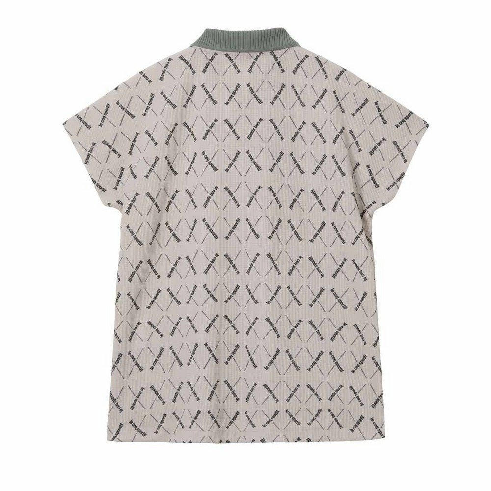ルコックスポルティフ（lecoqsportif）（レディース）ゴルフウェア SUNSCREEN NIR Aラインシルエット 半袖ポロシャツ LG6SHS08L GY00