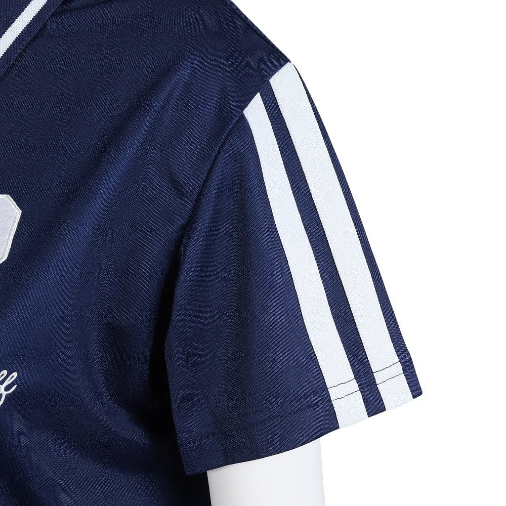 アディダス（adidas）（レディース）ゴルフウェア アシンメトリーストライプス シャツ OGH90-KM0855 NVY