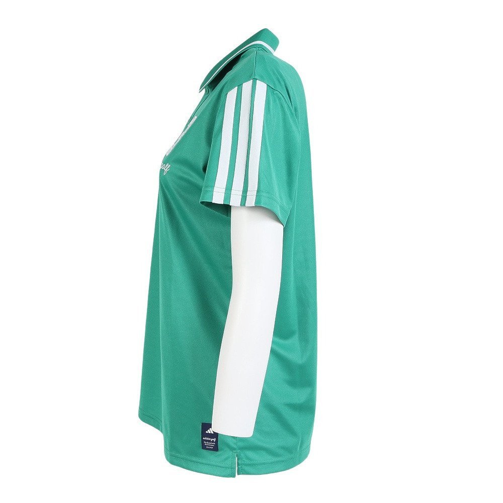 アディダス（adidas）（レディース）ゴルフウェア アシンメトリーストライプス シャツ OGH90-KM0856 GRN