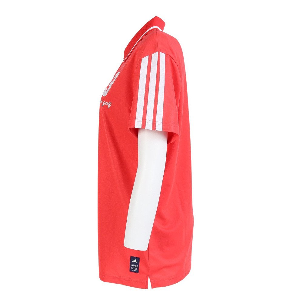 アディダス（adidas）（レディース）ゴルフウェア アシンメトリーストライプス シャツ OGH90-KM2218 RED