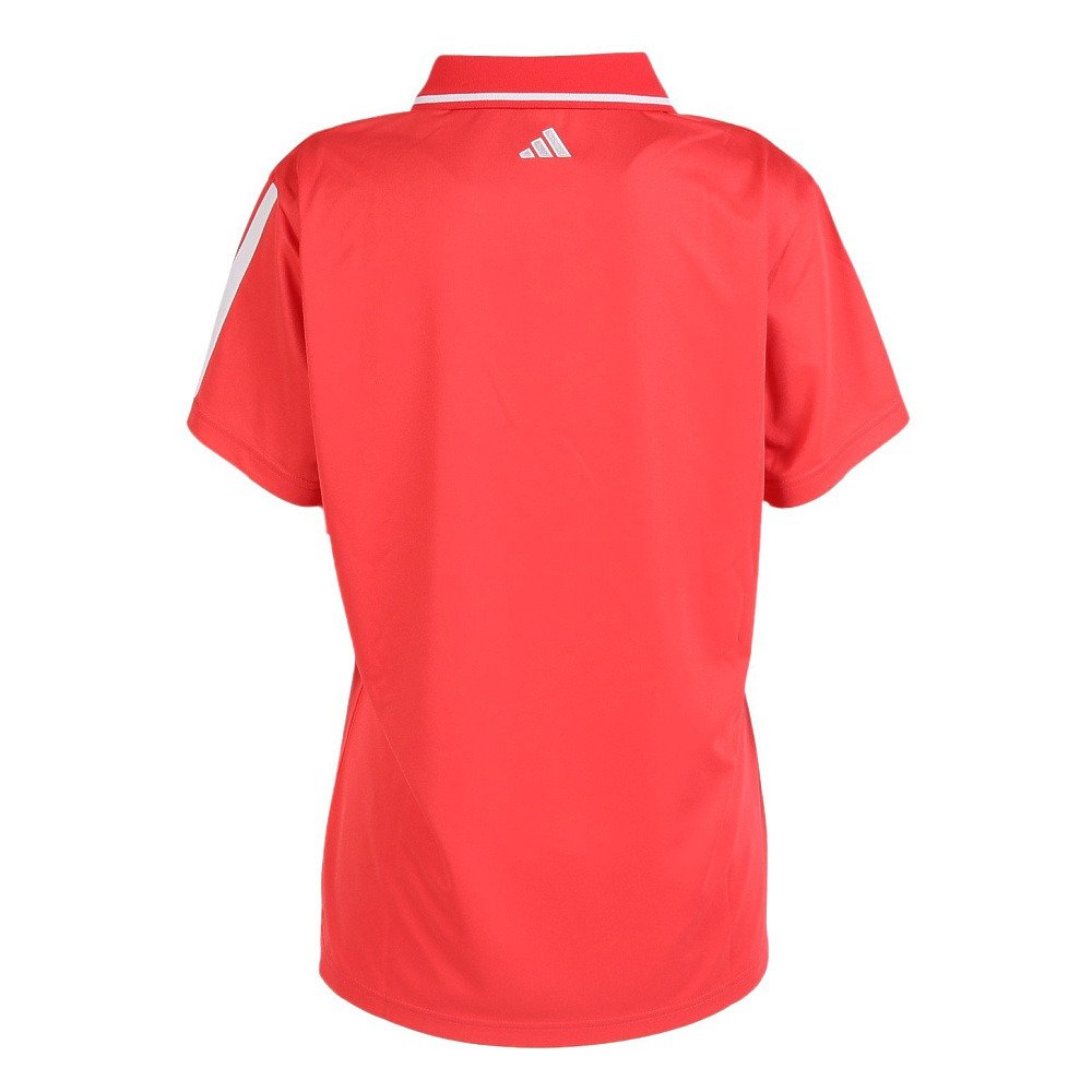 アディダス（adidas）（レディース）ゴルフウェア アシンメトリーストライプス シャツ OGH90-KM2218 RED