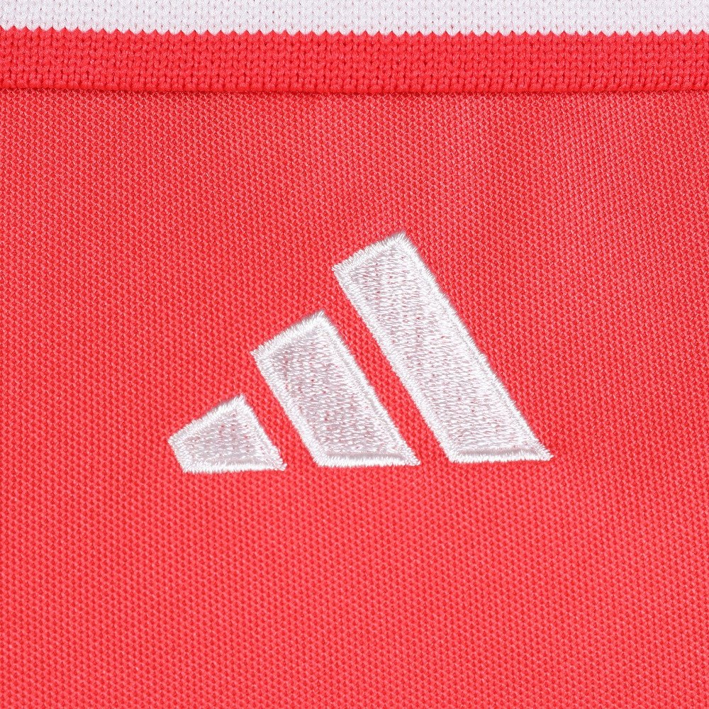 アディダス（adidas）（レディース）ゴルフウェア アシンメトリーストライプス シャツ OGH90-KM2218 RED