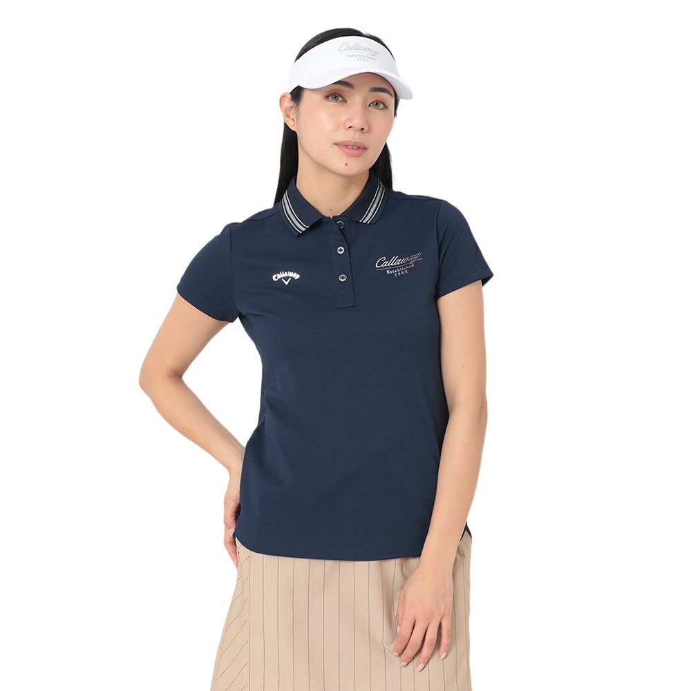 キャロウェイ（CALLAWAY）（レディース）ゴルフウェア 半袖 カノコ