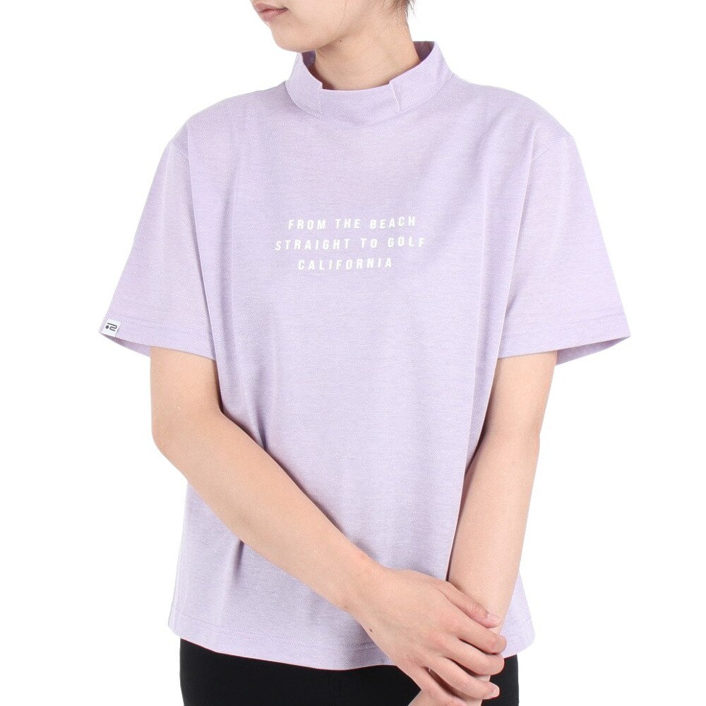  モックネック半袖シャツ 048-24442-083