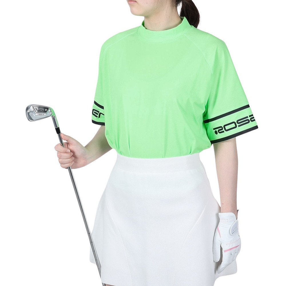 ロサンセン ゴルフウェア A-Line 半袖モックネックシャツ 048-26443-021 Ｍ 30 ゴルフの大画像