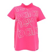 ニューバランス（new balance）（レディース）ゴルフウェア シングルジャージ 半袖 モックネック プルオーバー 012-2166501-091