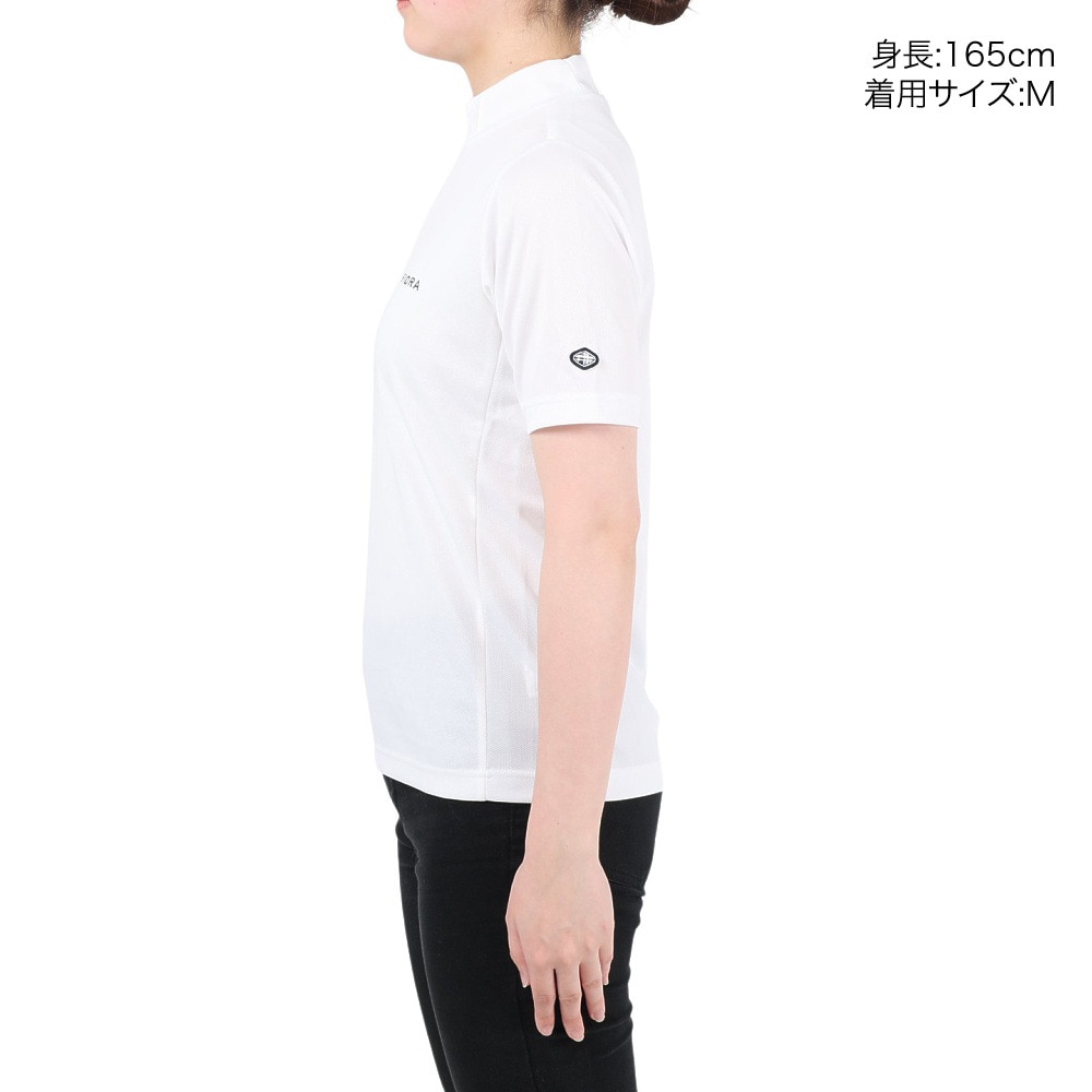 フィドラ（FIDRA）（レディース）ゴルフウェア 冷感 吸汗速乾 氷撃 半袖ハイネックシャツ FD5MUG32 WHT.