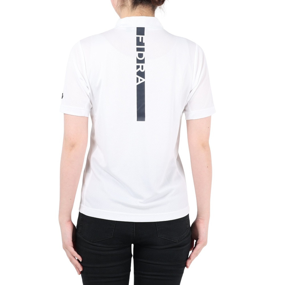フィドラ（FIDRA）（レディース）ゴルフウェア 冷感 吸汗速乾 氷撃 半袖ハイネックシャツ FD5MUG32 WHT.