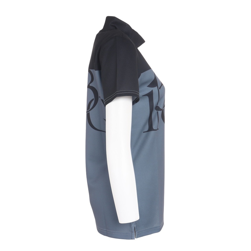 ウノ ピゥ ウノ ウグァーレ トレ（1PIU1UGUALE3）（レディース）モックネック レディース ゴルフ 半袖シャツ 113G GST066 BLXGY