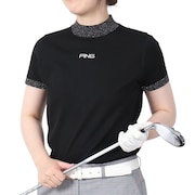 (レディース)モックネック レディース ゴルフ 半袖 撥水 軽量 ハイネックニット 622-2275800-010