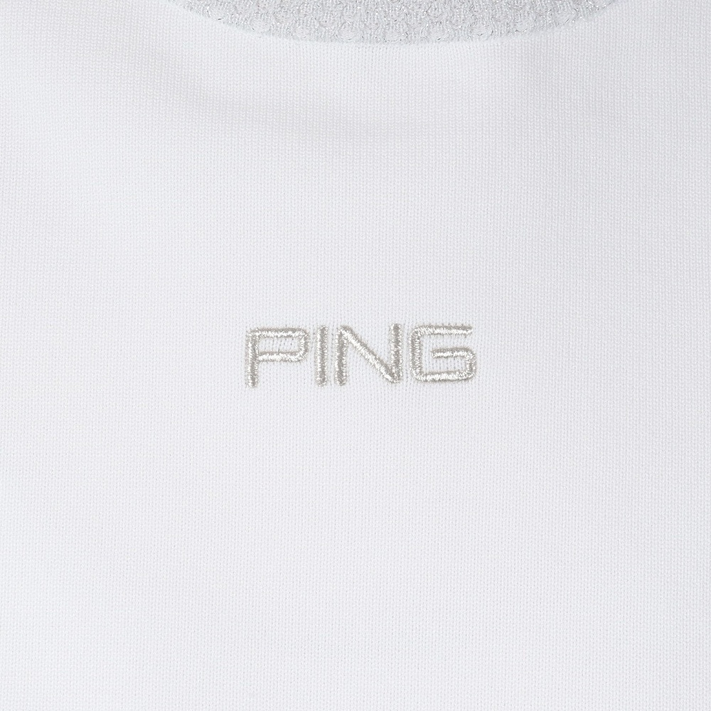 ピン（PING）（レディース）モックネック レディース ゴルフ 半袖 撥水 軽量 ハイネックニット 622-2275800-030
