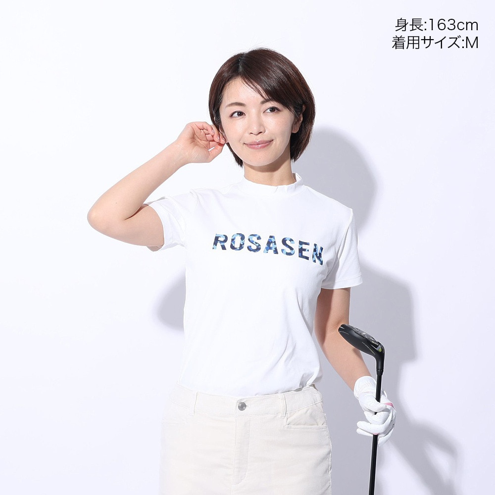 ROSASEN（レディース）ゴルフウェア 半袖 ソロナ天竺半袖モックネック 045-28242-005