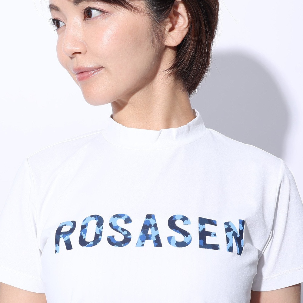 ROSASEN（レディース）ゴルフウェア 半袖 ソロナ天竺半袖モックネック 045-28242-005