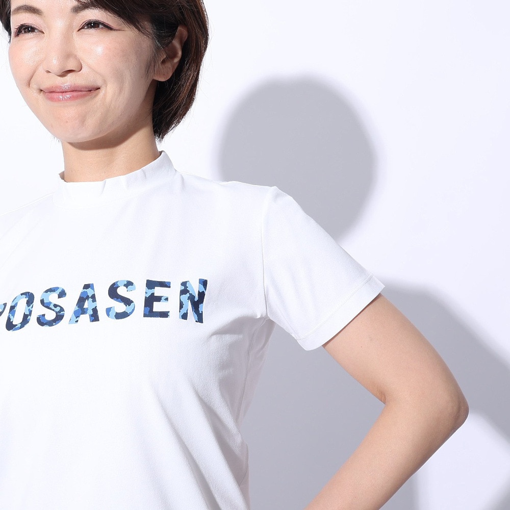 ROSASEN（レディース）ゴルフウェア 半袖 ソロナ天竺半袖モックネック 045-28242-005