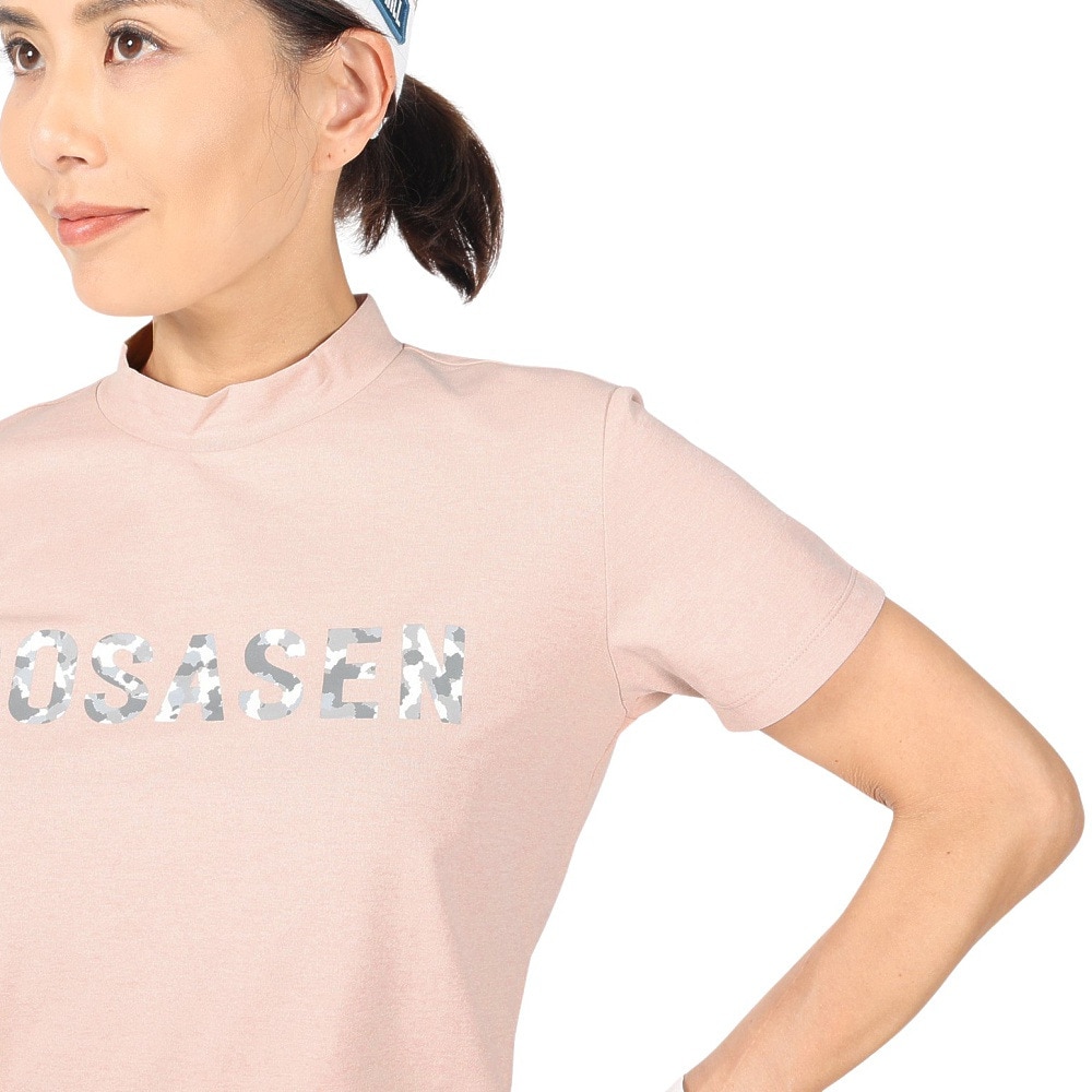 ROSASEN（レディース）ゴルフウェア 吸水速乾 ソロナ天竺 半袖モックネック 045-28242-071
