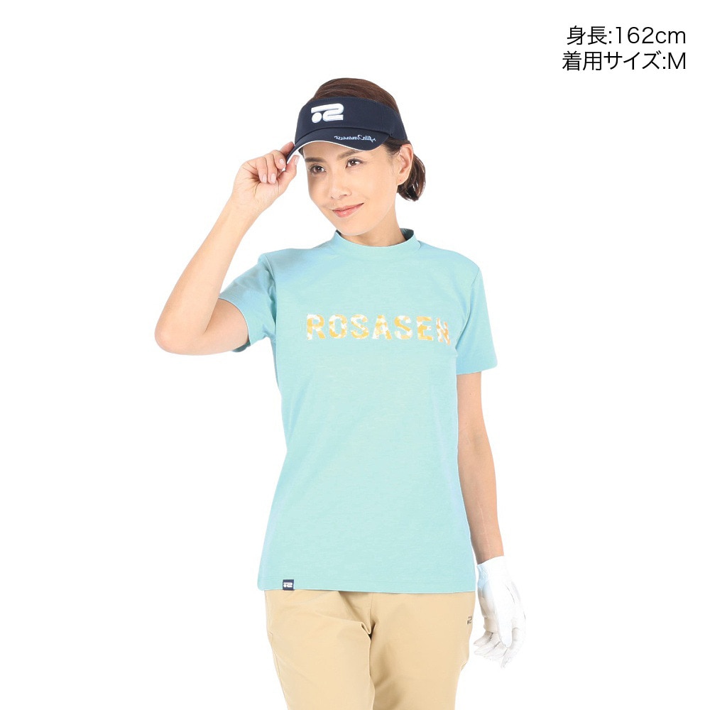 ROSASEN（レディース）ゴルフウェア ソロナ天竺 半袖モックネック 045-28242-091