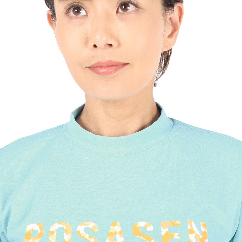 ROSASEN（レディース）ゴルフウェア ソロナ天竺 半袖モックネック 045-28242-091