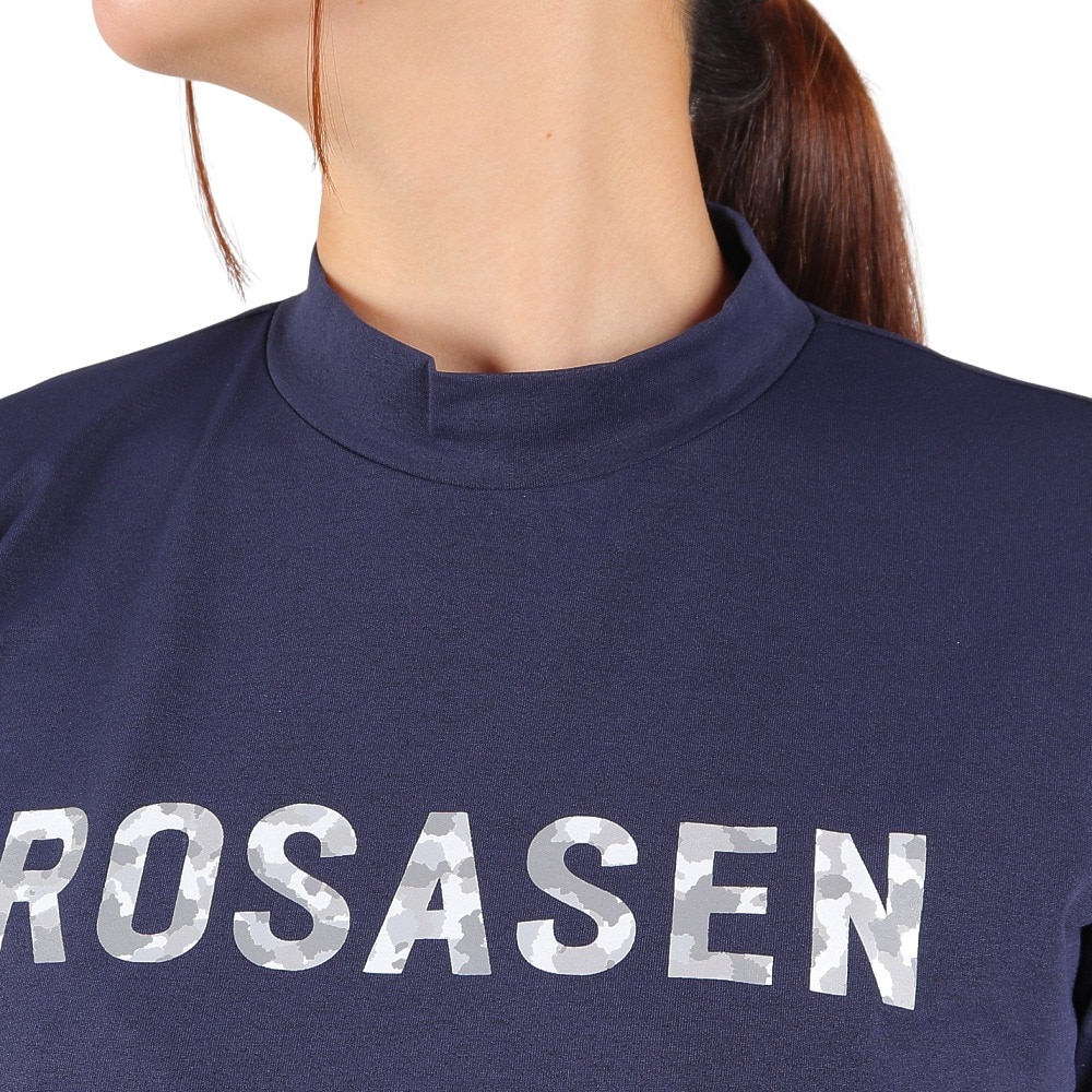 ROSASEN（レディース）ゴルフウェア 半袖 ソロナ天竺半袖モックネック 045-28242-098