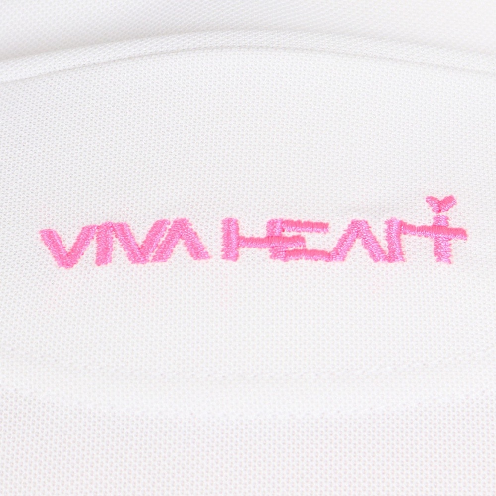 ビバハート（VIVA HEART）（レディース）ゴルフウェア 吸汗 速乾 接触冷感 アルコールインクアート コラボ 半袖 モックネック 012-28440-005
