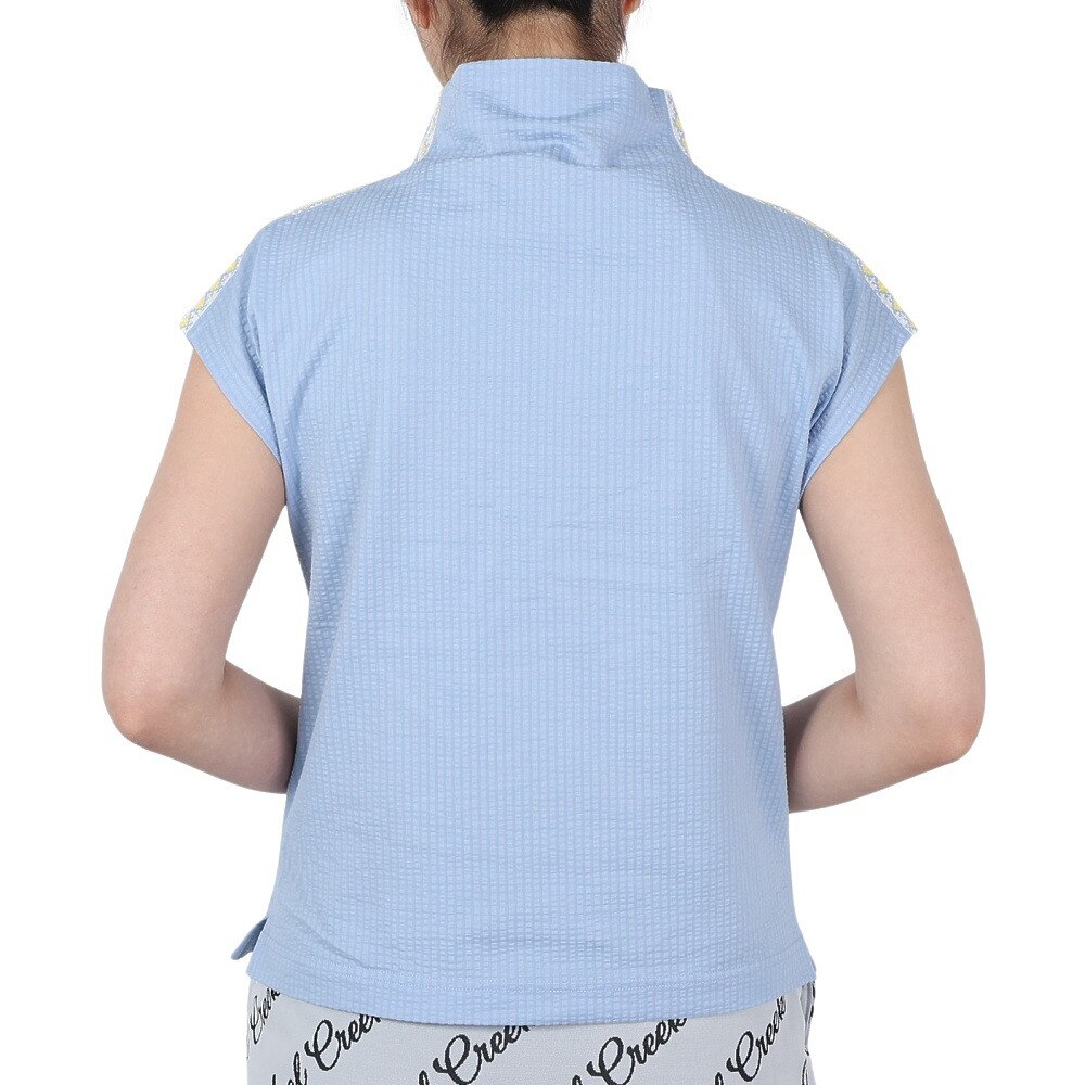 ヒールクリーク（HEAL CREEK）（レディース）モックネック レディース ゴルフ 半袖 デラウェプレミアムサッカージャージ 半袖シャツ 002-28540-095