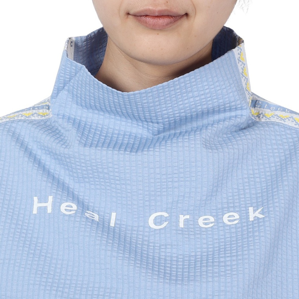 ヒールクリーク（HEAL CREEK）（レディース）モックネック レディース ゴルフ 半袖 デラウェプレミアムサッカージャージ 半袖シャツ 002-28540-095