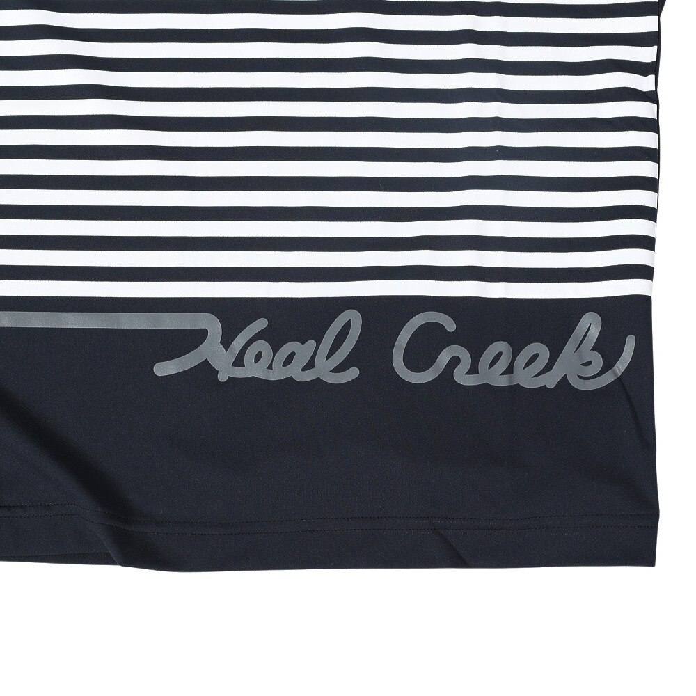 ヒールクリーク（HEAL CREEK）（レディース）ゴルフウェア モックネック 半袖 ピンカリストレッチスムース 半袖シャツ 002-28545-098