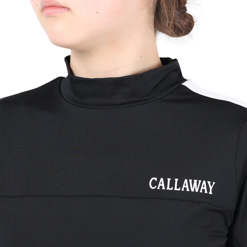 キャロウェイ（CALLAWAY）（レディース）ゴルフウェア ストレッチスムース 半袖モックネックシャツ C23134201-1010