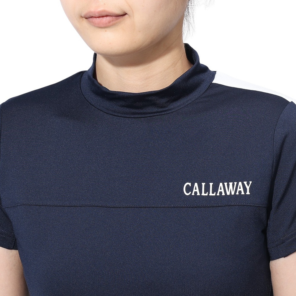 キャロウェイ（CALLAWAY）（レディース）ゴルフウェア ストレッチスムース 半袖モックネックシャツ C23134201-1120
