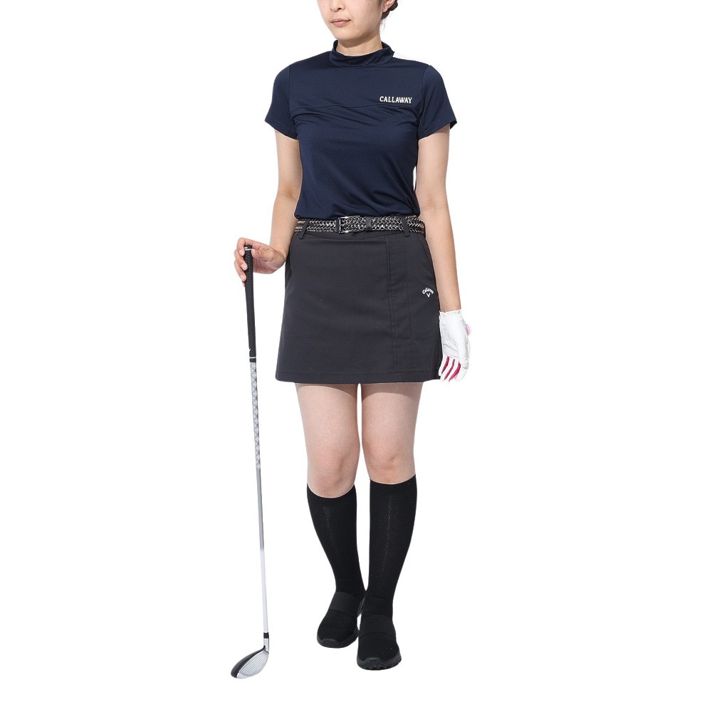 キャロウェイ（CALLAWAY）（レディース）ゴルフウェア ストレッチスムース 半袖モックネックシャツ C23134201-1120