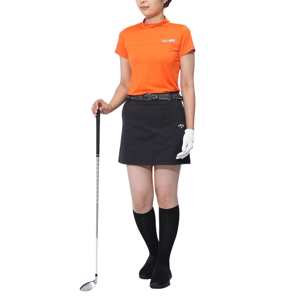 キャロウェイ（CALLAWAY）（レディース）ゴルフウェア ストレッチスムース 半袖モックネックシャツ C23134201-1150