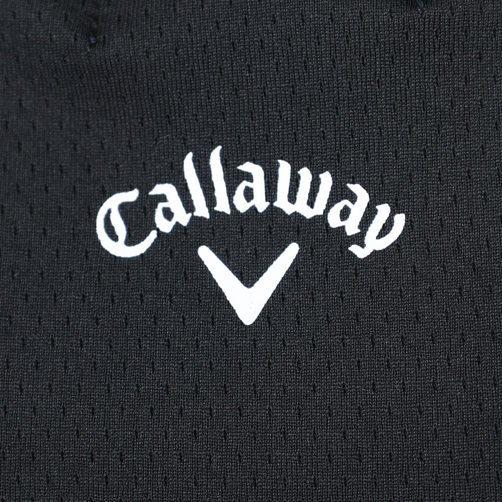 キャロウェイ（CALLAWAY）（レディース）ゴルフウェア モックネック ゴルフ クローズドメッシュ半袖モックネックシャツ C23134207-1010