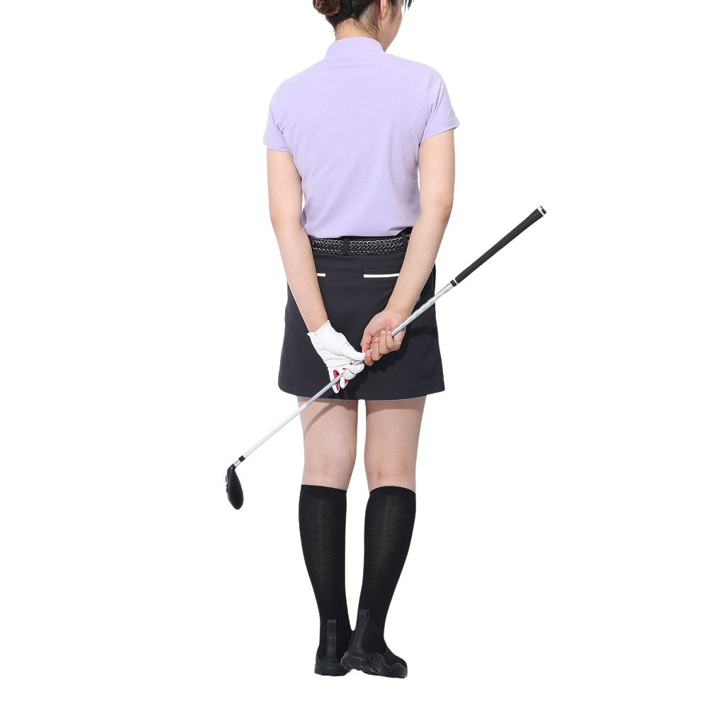 キャロウェイ（CALLAWAY）（レディース）ゴルフウェア ストレッチ 天竺 半袖 モックネックシャツ C23134212-1080