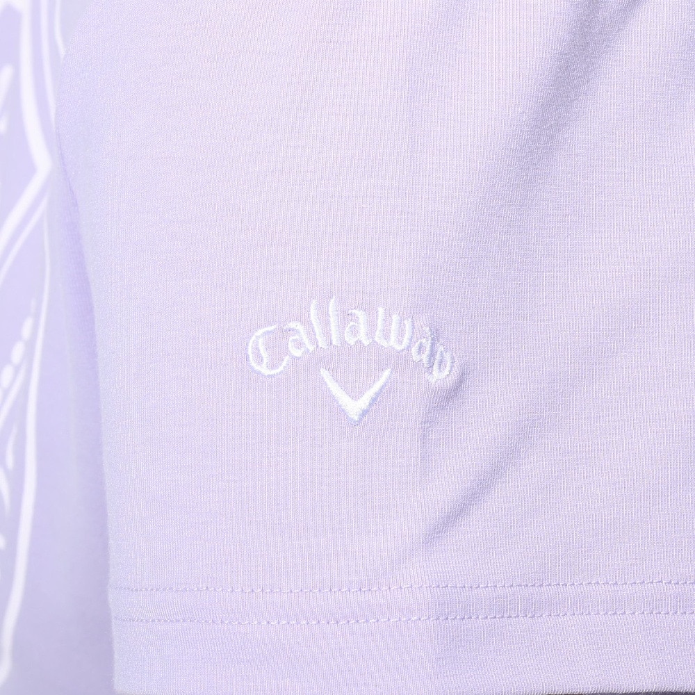 キャロウェイ（CALLAWAY）（レディース）ゴルフウェア ストレッチ 天竺 半袖 モックネックシャツ C23134212-1080