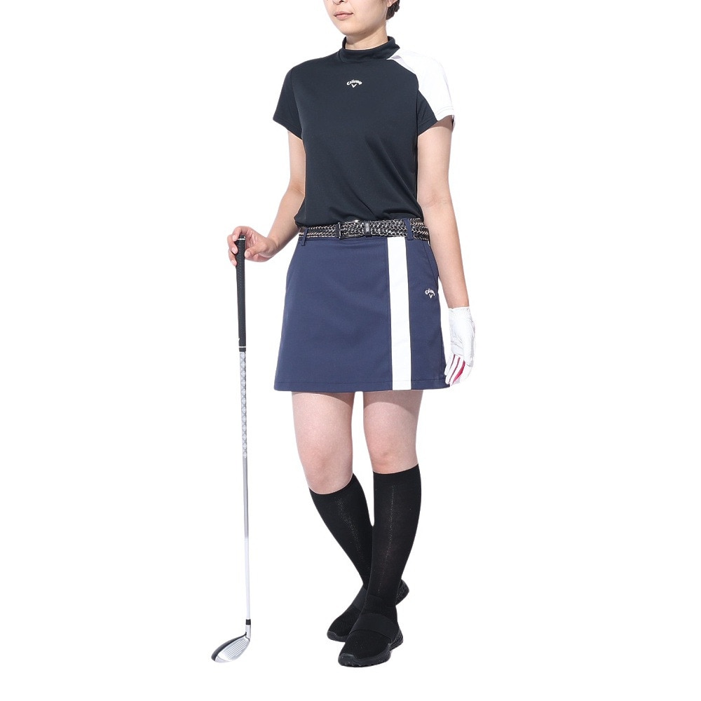 キャロウェイ（CALLAWAY）（レディース）ゴルフウェア クローズドメッシュ半袖モックネックシャツ C23134216-1010