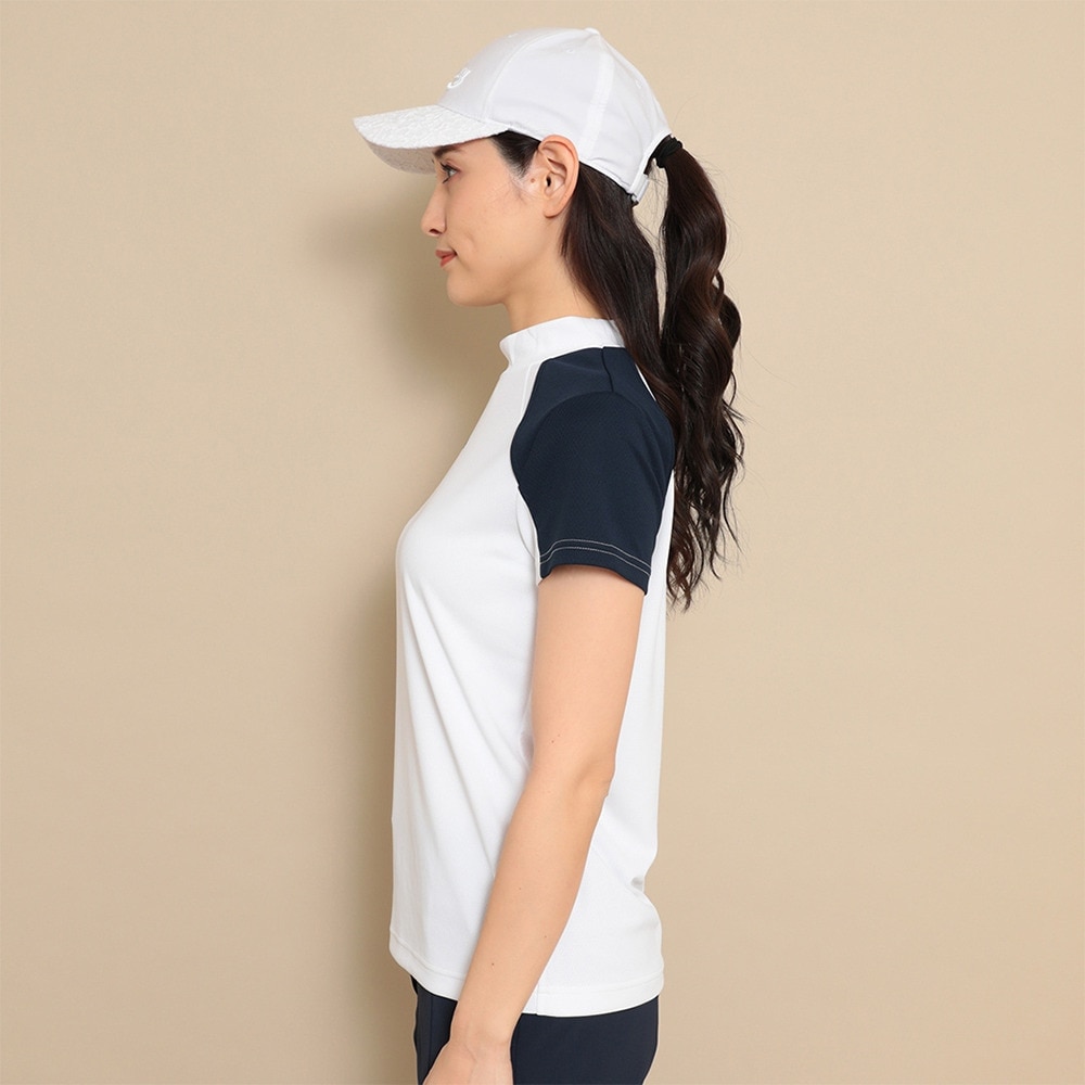 キャロウェイ（CALLAWAY）（レディース）ゴルフウェア クローズドメッシュ半袖モックネックシャツ C23134216-1030