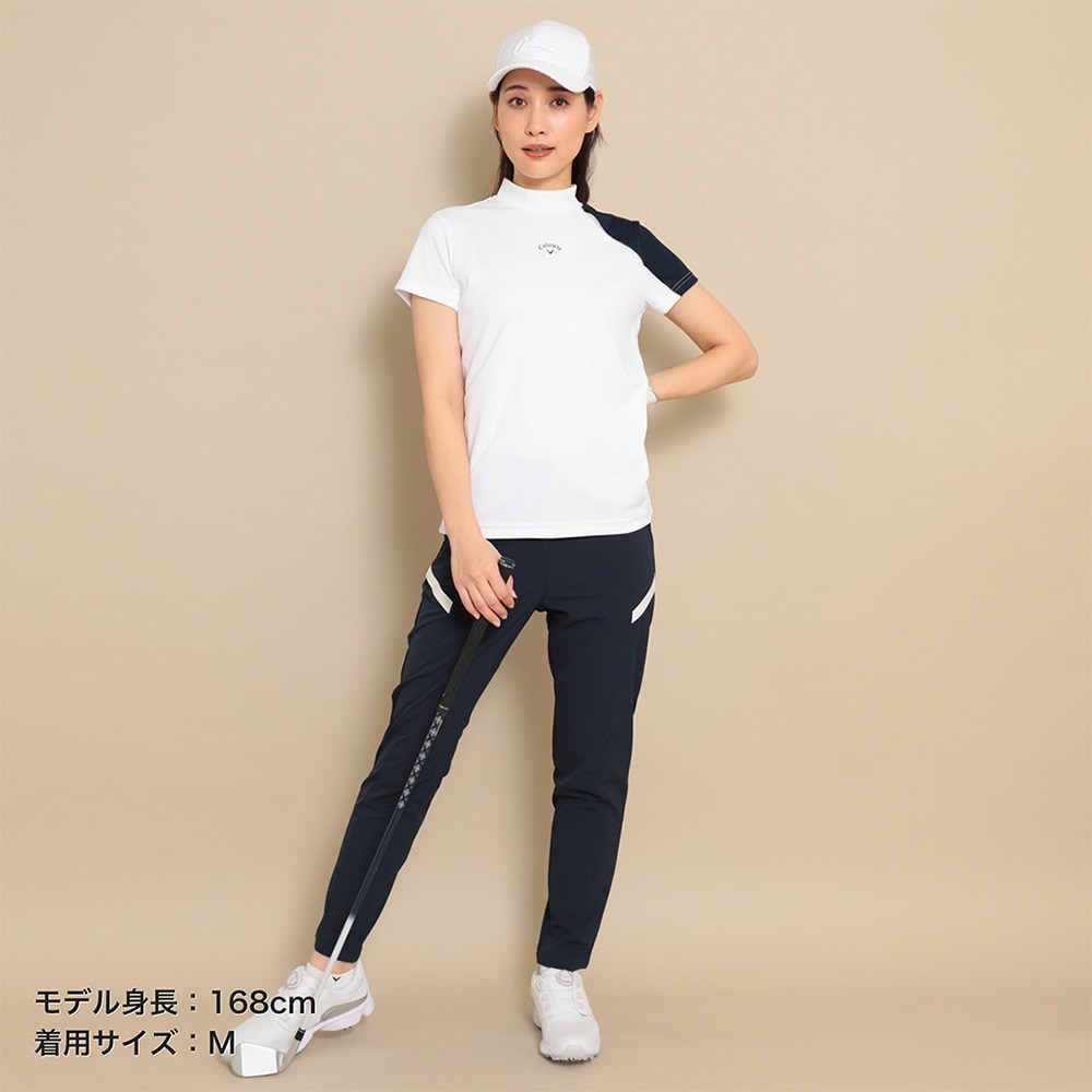 キャロウェイ（CALLAWAY）（レディース）ゴルフウェア クローズドメッシュ半袖モックネックシャツ C23134216-1030