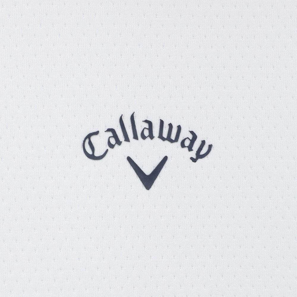キャロウェイ（CALLAWAY）（レディース）ゴルフウェア モックネック ゴルフ 半袖 クローズドメッシュ半袖モックネックシャツ C23134216-1030