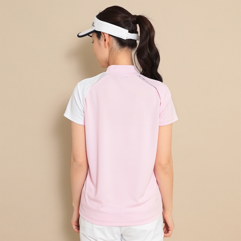 キャロウェイ（CALLAWAY）（レディース）ゴルフウェア クローズドメッシュ半袖モックネックシャツ C23134216-1090