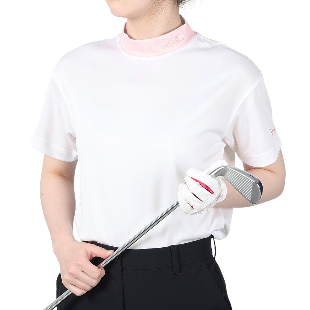 ニューエラ（NEW ERA）（レディース）ゴルフウェア 吸汗 速乾 ミッドネック 半袖Tシャツ 13526859