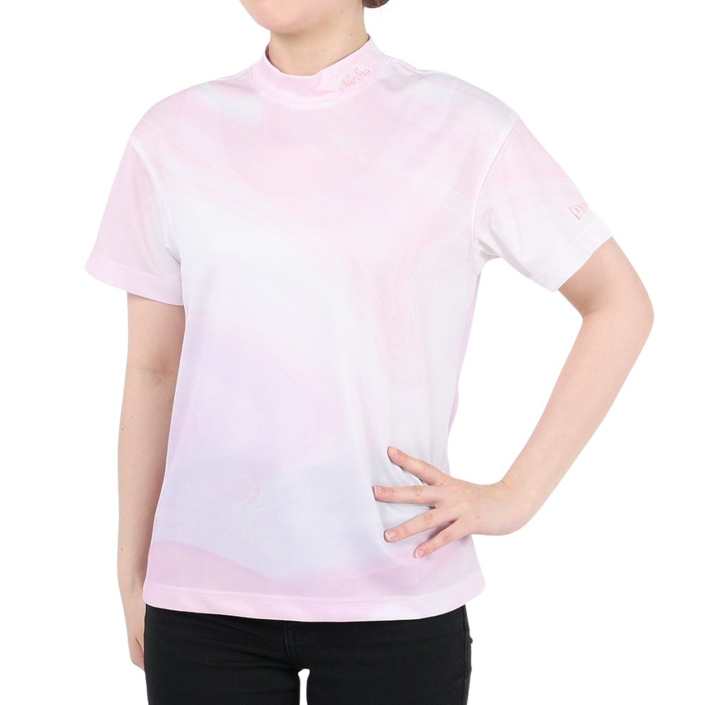 ニューエラ（NEW ERA）（レディース）ゴルフウェア 吸汗 速乾 ミッドネック 半袖Tシャツ 13526860