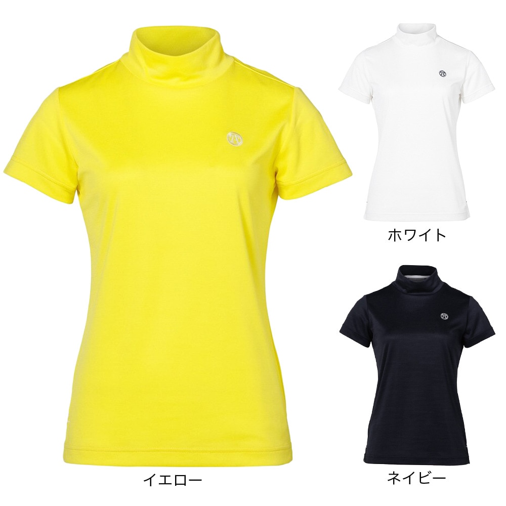 トミーアーマー（Tommy Armour）（レディース）ゴルフウェア 吸水 速乾 モックネック 半袖シャツ TATF23S070010 YEL